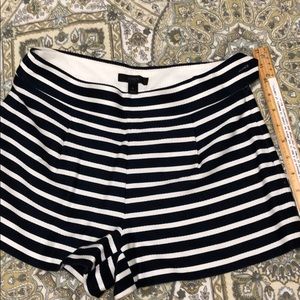 Striped J Crew high waisted shorts